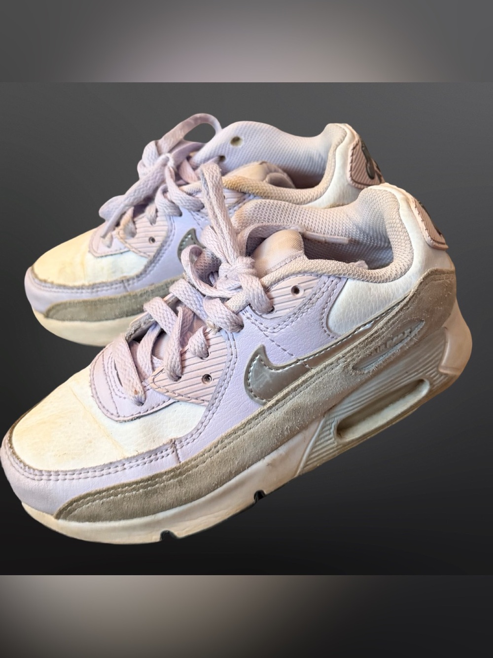 ✨ Nike Air Max 90 LTR | Girls’ 1Y ✨ White + Lavender & Metallic